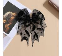 (Style 3)Spring Clip Spider Web Hair Clip Star Halloween Hairpin Bats Head Veils Cosplay