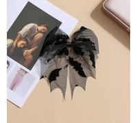 (Style 4)Spring Clip Spider Web Hair Clip Star Halloween Hairpin Bats Head Veils Cosplay