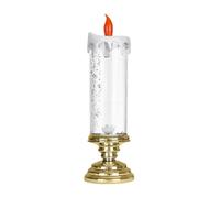 (Style A, Gold) Christmas Decorations Christmas LED Candle Light Decorative Craft Night Light Colorful Fantasy Cryst