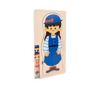 (Style A)Rompecabezas de piezas de cuerpo de madera para niños juguete reconocimiento anatomía desarrollo cerebral