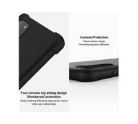 (Style A Xiaomi Redmi 13R 5G, Black) Imak Compatible with Xiaomi Redmi 13R 5G/13C 5G Matte Case ReinCompatible withced Corners Soft Tpu P