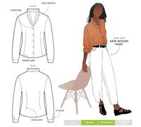 Style Arc Patrón de costura - Camisa tejida Francesca (tallas 10-22)