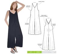 Style Arc - Patrón de costura para mono (tallas 18-30)