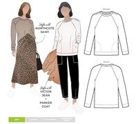 Style Arc Patrón de costura - Preston Knit Sweater (tallas 10-22)