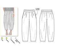Style Arc - Patrones de costura para pantalón de diseñador Ethel
