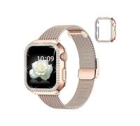 (Style B Apple Watch Series 3 3, Pink gold) For Apple Watch Series 3/2/1 38mm T-shape Buckle Watch Strap Wrist Band with PC Watch Case