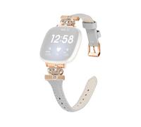 (Style B Fitbit Versa 3, Grey) For Fitbit Versa 3/4/Sense/Sense 2 Rose Gold Buckle Watch Strap Crown Rhinestone Band