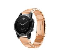 (Style B Garmin Fenix 5S, Pink gold) For Garmin Fenix 5S Quick Release Watch Band Replacement Strap with Folding Clasp Gold