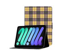 (Style B iPad mini (2021), Yellow) Compatible with Apple Ipad Mini 6/Mini 2021 Personalized Painted Voltage Leather Case With Yellow Pa