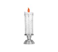 (Style B, Silver) Christmas Decorations Christmas LED Candle Light Decorative Craft Night Light Colorful Fantasy Cryst