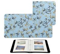 Style Bamboos - Álbum de fotos, páginas autoadhesivas, 4 x 6, 6 x 8 pulgadas, color azul y negro