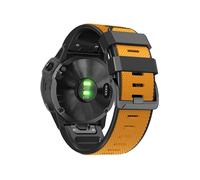 (Style C Garmin Fenix 7X, Multicolor) Diamond Texture Watch Band for Garmin Tactix 7 Pro/Fenix 7X/6X Pro/5X Plus,26mm Dual-color Silicone