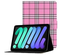 (Style C iPad mini (2021), Pink) Compatible with Apple Ipad Mini 6/Mini 2021 Personalized Painted Voltage Leather Case With Yellow Pa