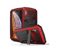 (Style C iPhone XS Max 6.5 inch, Red) R-JUST For iPhone XS Max 6.5 inch Dust-proof Waterproof Phone Case with and Screen Protector