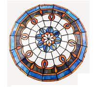 Style Ceiling Light Fixture Flush Mount, 12/16/20 Inch, Vintage Handmade Stained Glass Ceiling Lamps Chandeliers for Living Room Bedroom Dining Room Hallway Loft Decor,DX22