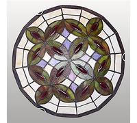 Style Ceiling Light Fixture Flush Mount, 12/16/20 Inch, Vintage Handmade Stained Glass Ceiling Lamps Chandeliers for Living Room Bedroom Dining Room Hallway Loft Decor,DX22