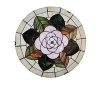 Style Ceiling Light Fixture Flush Mount, 12/16/20 Inch, Vintage Handmade Stained Glass Ceiling Lamps Chandeliers for Living Room Bedroom Dining Room Hallway Loft Decor,DX22
