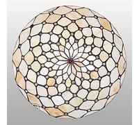 Style Ceiling Light Fixture Flush Mount, 12/16/20 Inch, Vintage Handmade Stained Glass Ceiling Lamps Chandeliers for Living Room Bedroom Dining Room Hallway Loft Decor,DX22