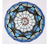 Style Ceiling Light Fixture Flush Mount, 12/16/20 Inch, Vintage Handmade Stained Glass Ceiling Lamps Chandeliers for Living Room Bedroom Dining Room Hallway Loft Decor,DX22