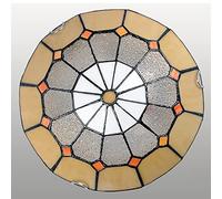 Style Ceiling Light Fixture Flush Mount, 12/16/20 Inch, Vintage Handmade Stained Glass Ceiling Lamps Chandeliers for Living Room Bedroom Dining Room Hallway Loft Decor,DX22