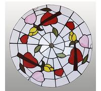 Style Ceiling Light Fixture Flush Mount, 12/16/20 Inch, Vintage Handmade Stained Glass Ceiling Lamps Chandeliers for Living Room Bedroom Dining Room Hallway Loft Decor,DX22