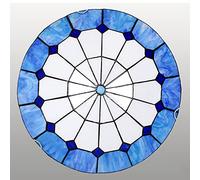 Style Ceiling Light Fixture Flush Mount, 12/16/20 Inch, Vintage Handmade Stained Glass Ceiling Lamps Chandeliers for Living Room Bedroom Dining Room Hallway Loft Decor,DX22