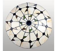 Style Ceiling Light Fixture Flush Mount, 12/16/20 Inch, Vintage Handmade Stained Glass Ceiling Lamps Chandeliers for Living Room Bedroom Dining Room Hallway Loft Decor,DX22