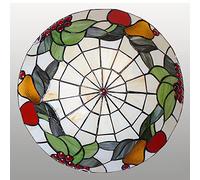 Style Ceiling Light Fixture Flush Mount, 12/16/20 Inch, Vintage Handmade Stained Glass Ceiling Lamps Chandeliers for Living Room Bedroom Dining Room Hallway Loft Decor,DX22