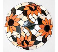 Style Ceiling Light Fixture Flush Mount, 12/16/20 Inch, Vintage Handmade Stained Glass Ceiling Lamps Chandeliers for Living Room Bedroom Dining Room Hallway Loft Decor,DX22