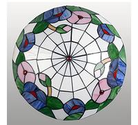 Style Ceiling Light Fixture Flush Mount, 12/16/20 Inch, Vintage Handmade Stained Glass Ceiling Lamps Chandeliers for Living Room Bedroom Dining Room Hallway Loft Decor,DX22