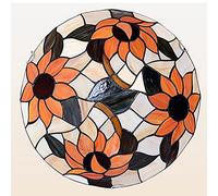 Style Ceiling Light Fixture Flush Mount, 12/16/20 Inch, Vintage Handmade Stained Glass Ceiling Lamps Chandeliers for Living Room Bedroom Dining Room Hallway Loft Decor,DX22