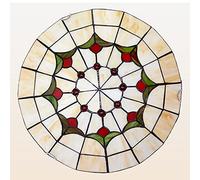 Style Ceiling Light Fixture Flush Mount, 12/16/20 Inch, Vintage Handmade Stained Glass Ceiling Lamps Chandeliers for Living Room Bedroom Dining Room Hallway Loft Decor,DX22