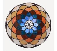 Style Ceiling Light Fixture Flush Mount, 12/16/20 Inch, Vintage Handmade Stained Glass Ceiling Lamps Chandeliers for Living Room Bedroom Dining Room Hallway Loft Decor,DX22