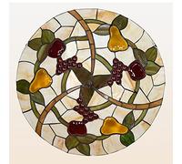 Style Ceiling Light Fixture Flush Mount, 12/16/20 Inch, Vintage Handmade Stained Glass Ceiling Lamps Chandeliers for Living Room Bedroom Dining Room Hallway Loft Decor,DX22