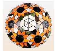Style Ceiling Light Fixture Flush Mount, 12/16/20 Inch, Vintage Handmade Stained Glass Ceiling Lamps Chandeliers for Living Room Bedroom Dining Room Hallway Loft Decor,DX22
