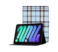 (Style D iPad mini (2021), Blue) Compatible with Apple Ipad Mini 6/Mini 2021 Personalized Painted Voltage Leather Case With Yellow Pa