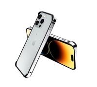 (Style D iPhone 14 Pro, Silver) For iPhone 14 Pro Scratch-proof Phone Case Soft Frame Detachable Case Ultra Slim Protective Cover