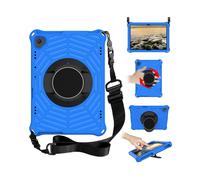 (Style D Lenovo M10 FHD REL, Blue) Spider Web Tablet Case Cover with Shoulder Strap for Lenovo M10 FHD REL TB-X605FC/TB-X605LC 10.1-inc