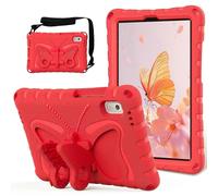 (Style D, Multicolor) For Lenovo Tab M9 Case Butterfly Kickstand EVA Tablet Cover with Shoulder Strap