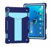 (Style E Lenovo Tab M10 TB-X605, Blue) Shock Absorption Silicone+PC Tablet Case with Folding Kickstand for Lenovo Tab M10 TB-X605F/X505