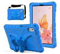 (Style E, Multicolor) For Lenovo Tab M9 Case Butterfly Kickstand EVA Tablet Cover with Shoulder Strap