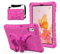 (Style F, Multicolor) For Lenovo Tab M9 Case Butterfly Kickstand EVA Tablet Cover with Shoulder Strap