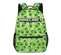 (Style G)Mochila escolar de lona Minecraft gran capacidad viaje estudiantes niños regalo