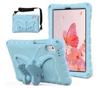 (Style H, Multicolor) For Lenovo Tab M9 Case Butterfly Kickstand EVA Tablet Cover with Shoulder Strap