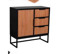 STYLE HOME Aparador 1 puerta y 3 cajones. Marrón Variante única