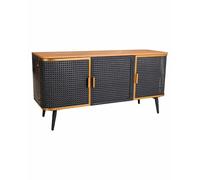 STYLE HOME Aparador de metal y madera 3 p. Gris Variante única