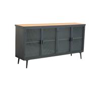 STYLE HOME Aparador de metal y madera. Negro Variante única