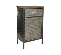 STYLE HOME Mesita de metal y madera. Multicolor Variante única