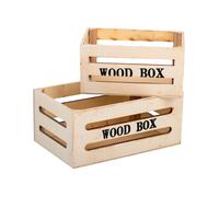 STYLE HOME Set 2 cajones de madera. Marrón Variante única
