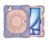 (Style I, Multicolor) Case for Tablet with Hand Grip and Kickstand Compatible with iPad Air 11 (2024) Made of PC and Silicone